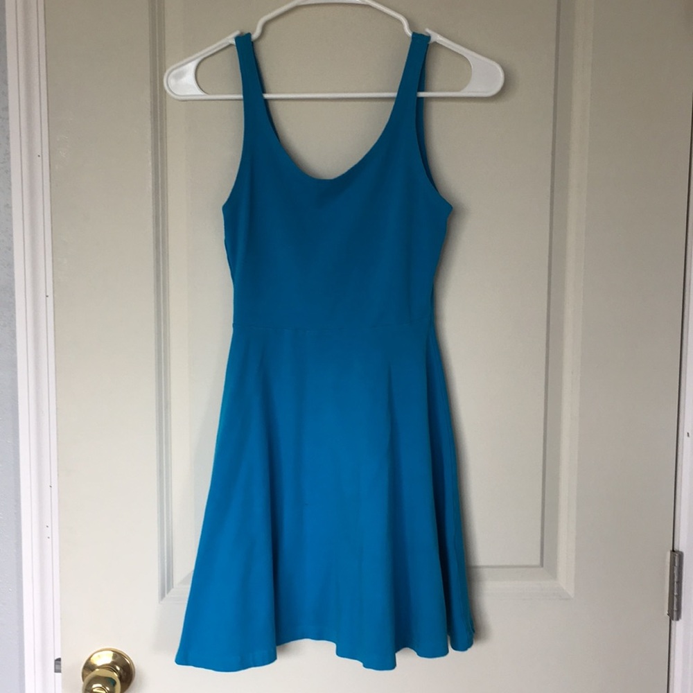 Blue skater dress